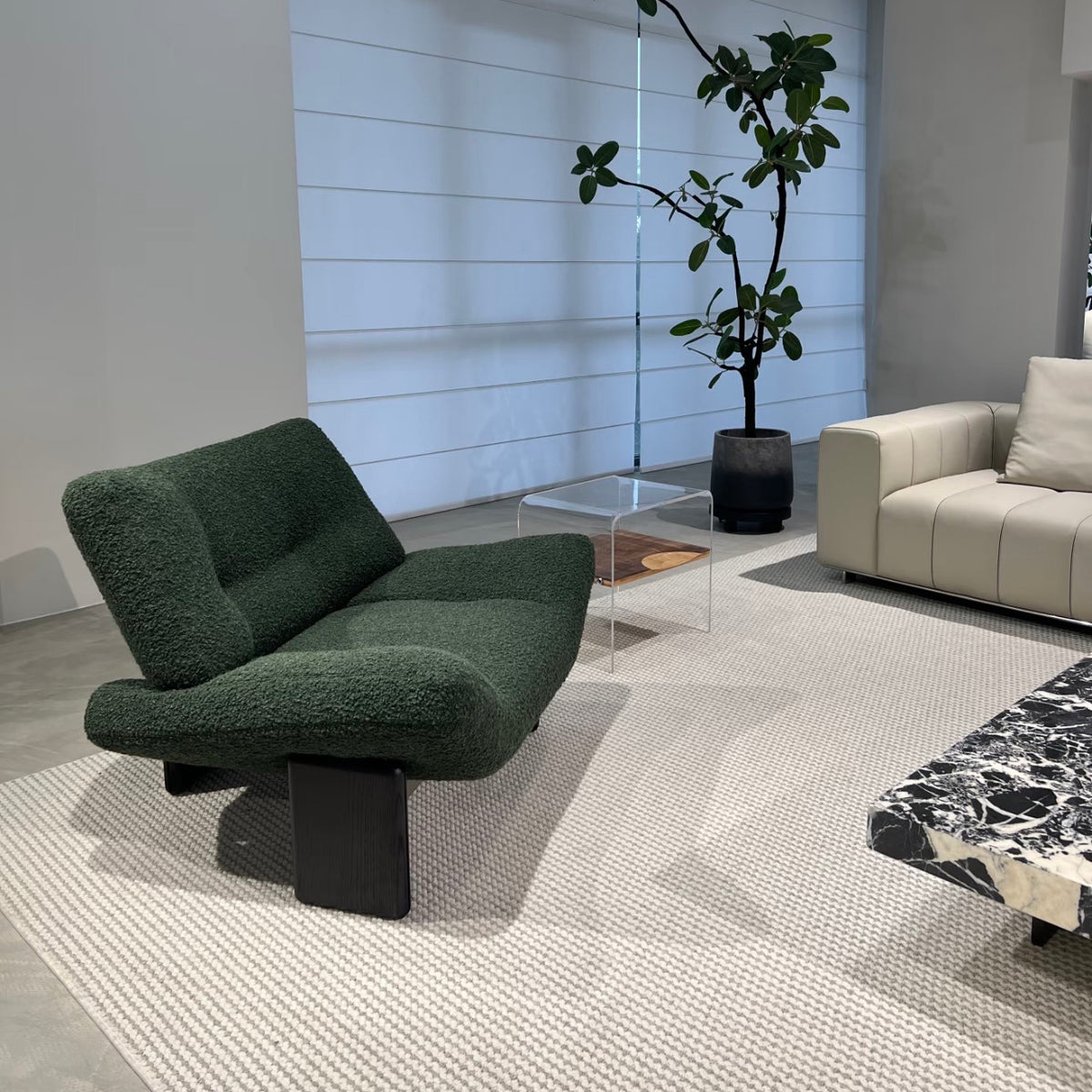 Elwood Armless Chenille Lounge Chair