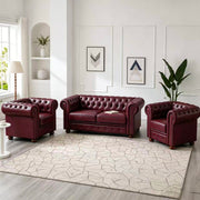 Madison Chesterfield Sofa, Burgundy