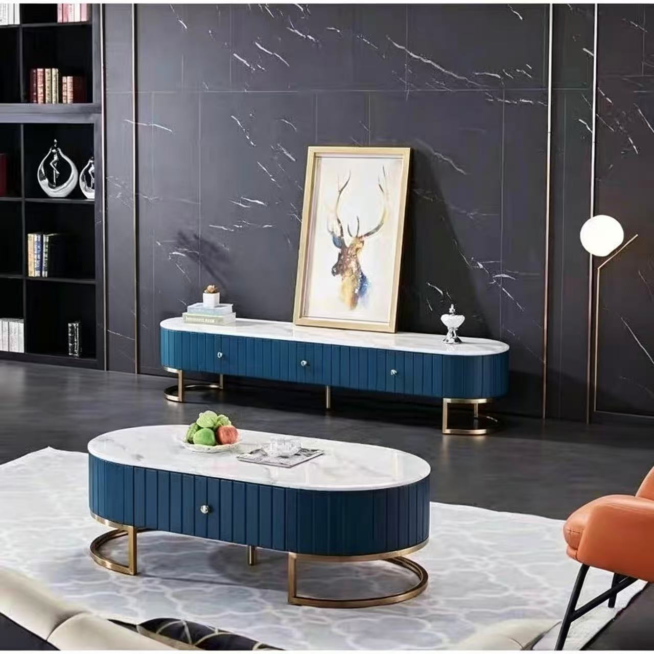 Sapphire Palace Entertainment & Coffee Table Set image 4