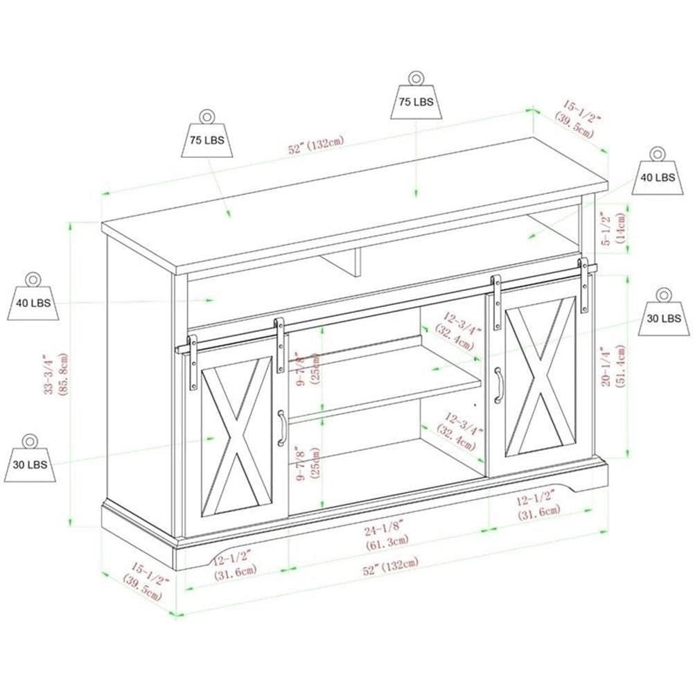 Sliding Barn Door TV Stand image 13