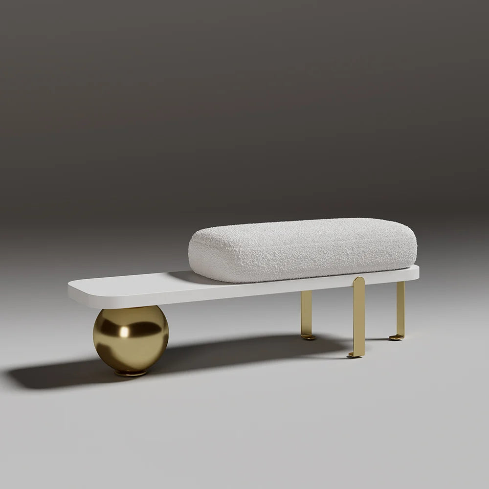Monroe Bouclé Entryway Bench