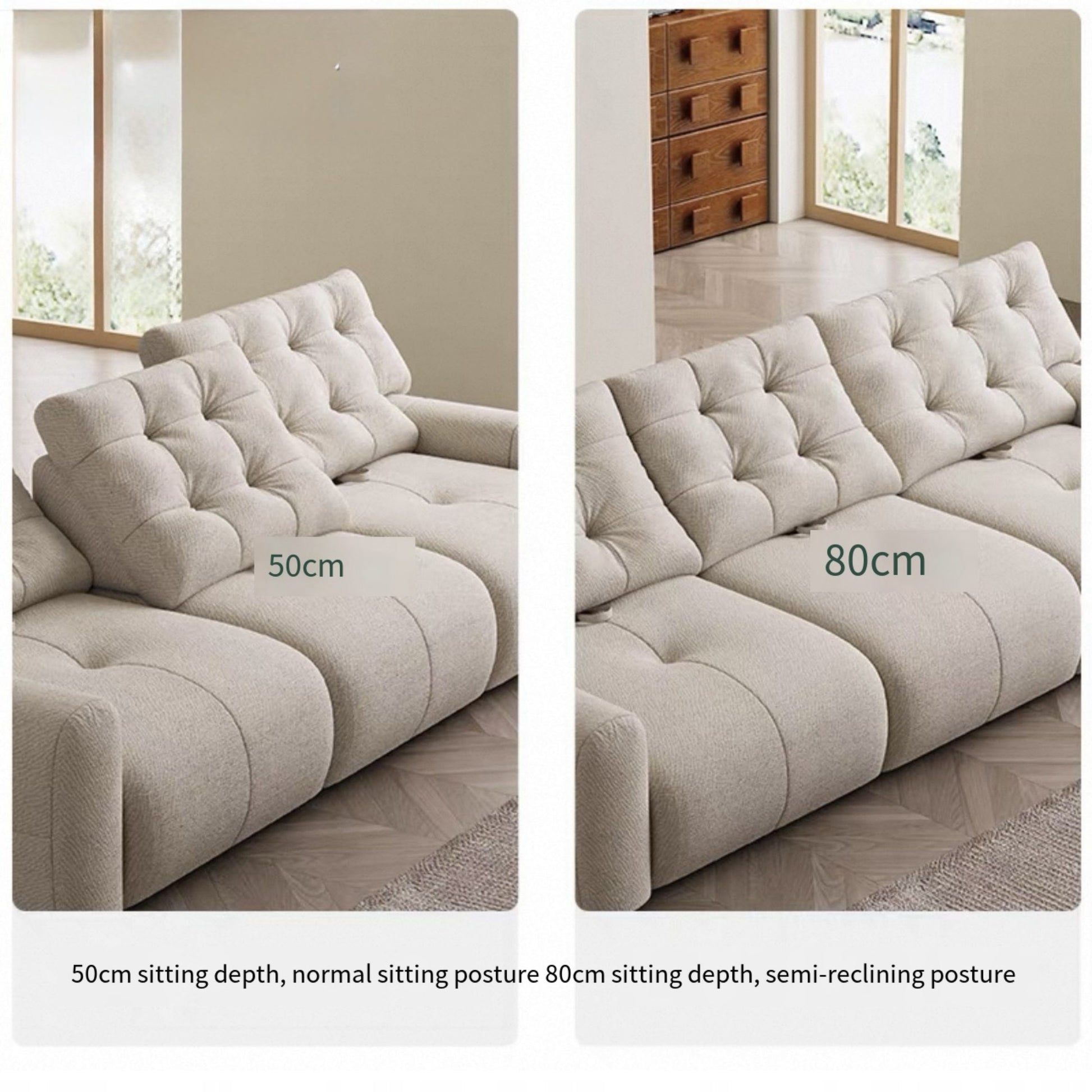 Mossy Cloud Glide-Back Sofa image 3