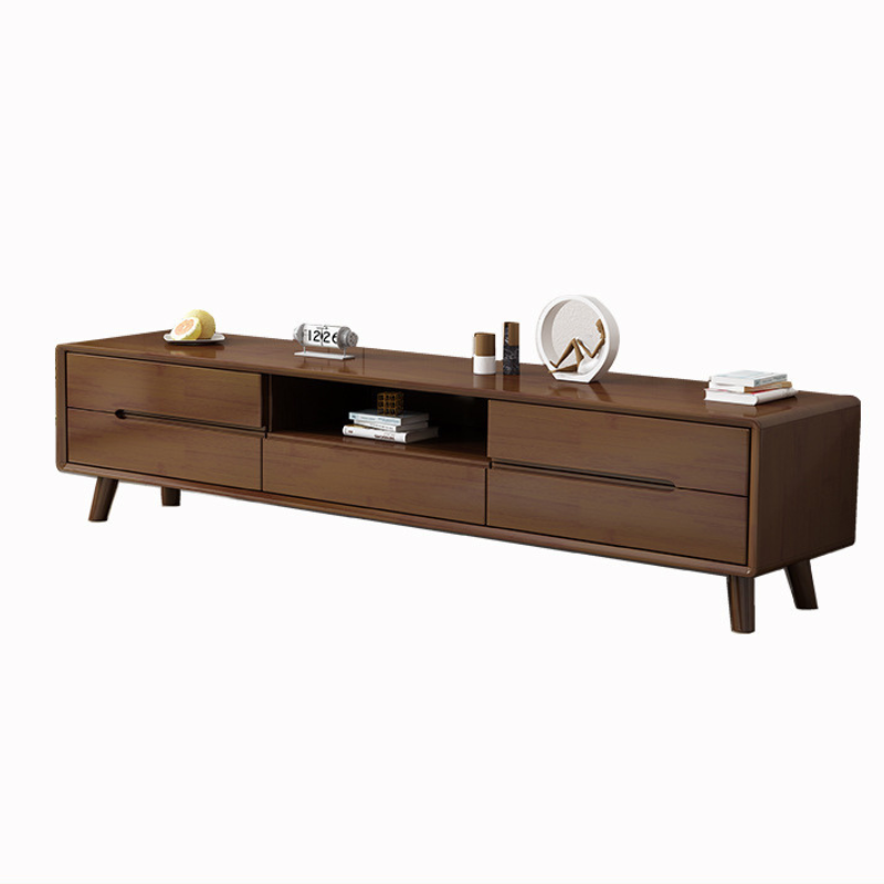 Lagom Vida Coffee Table & TV Unit Set, Walnut image 1