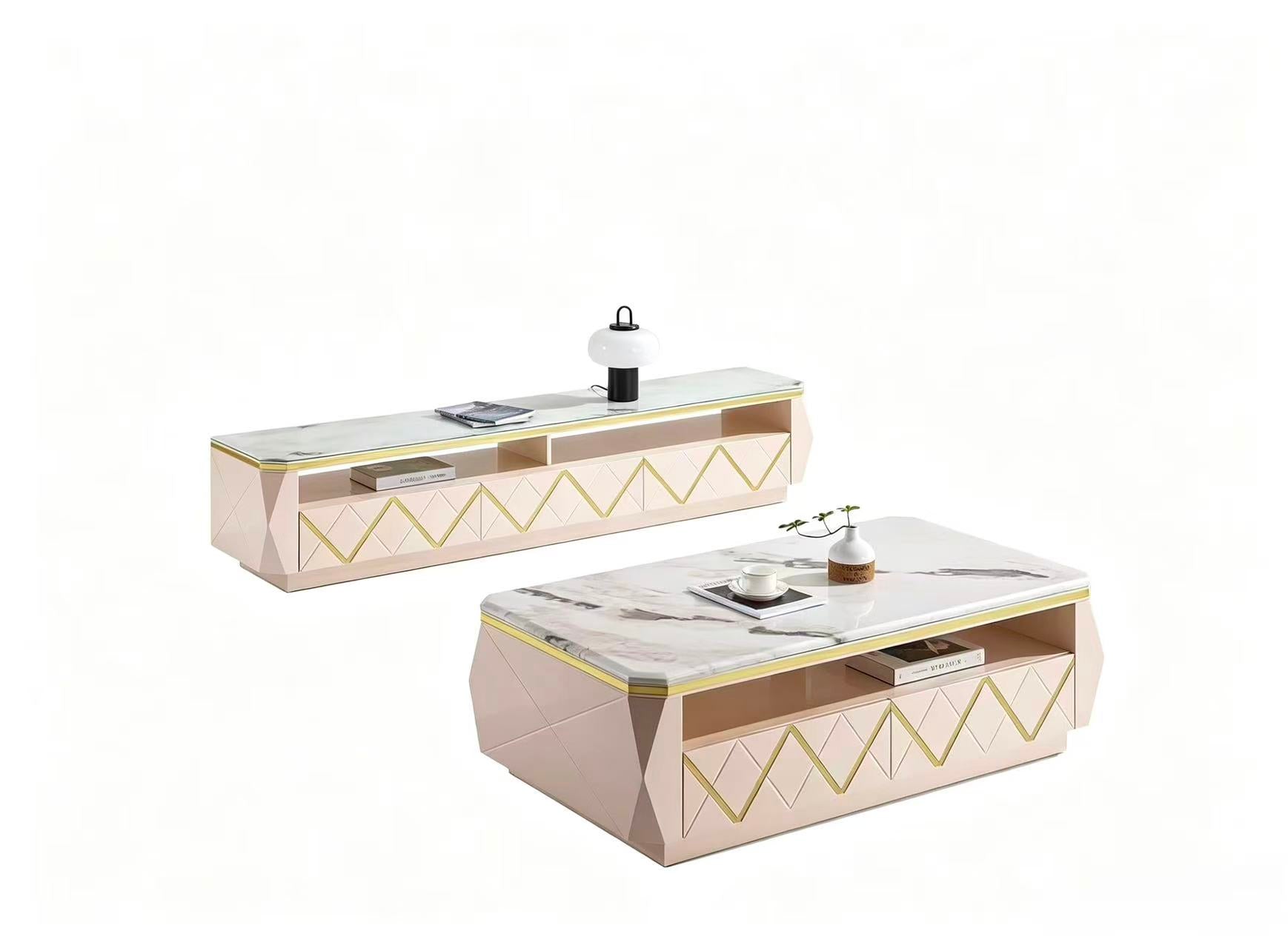 Zahra Palace Entertainment & Coffee Table Set image 1