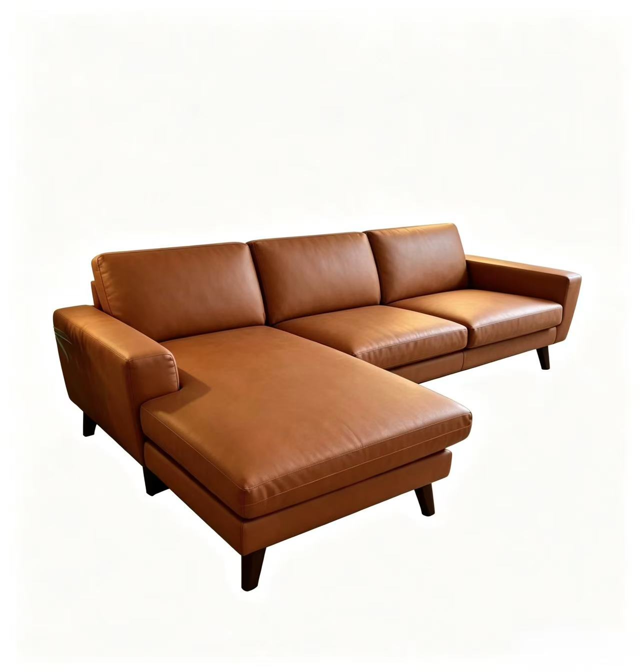 Hudson Caramel L-Shape Sofa image 1