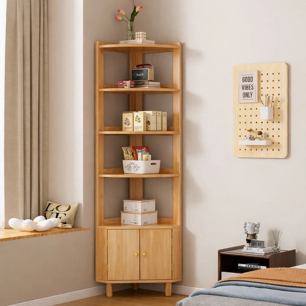 Lagom Vale Corner Shelf, Wood image 0