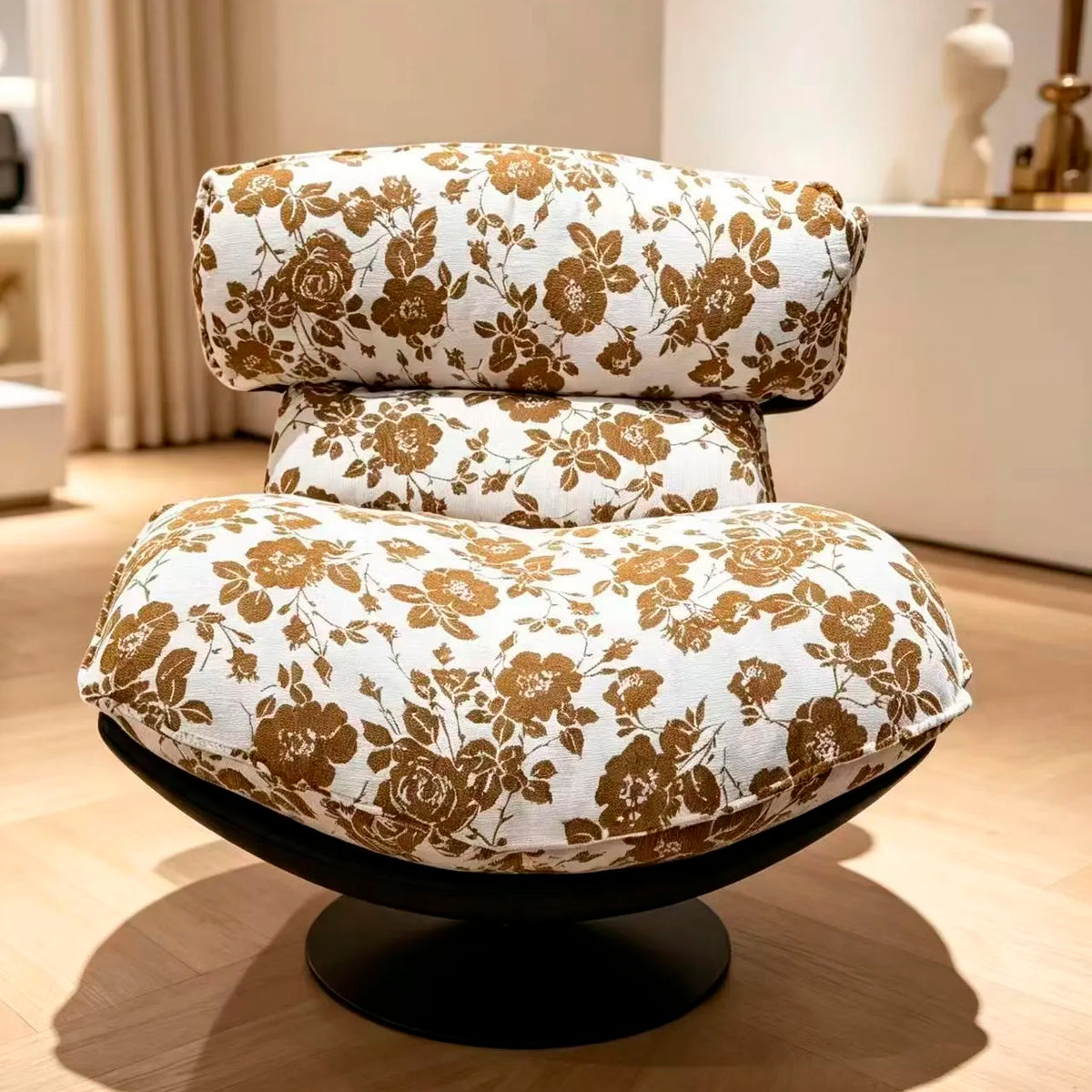 Orson Patterned Jacquard Swivel Lounge Chair