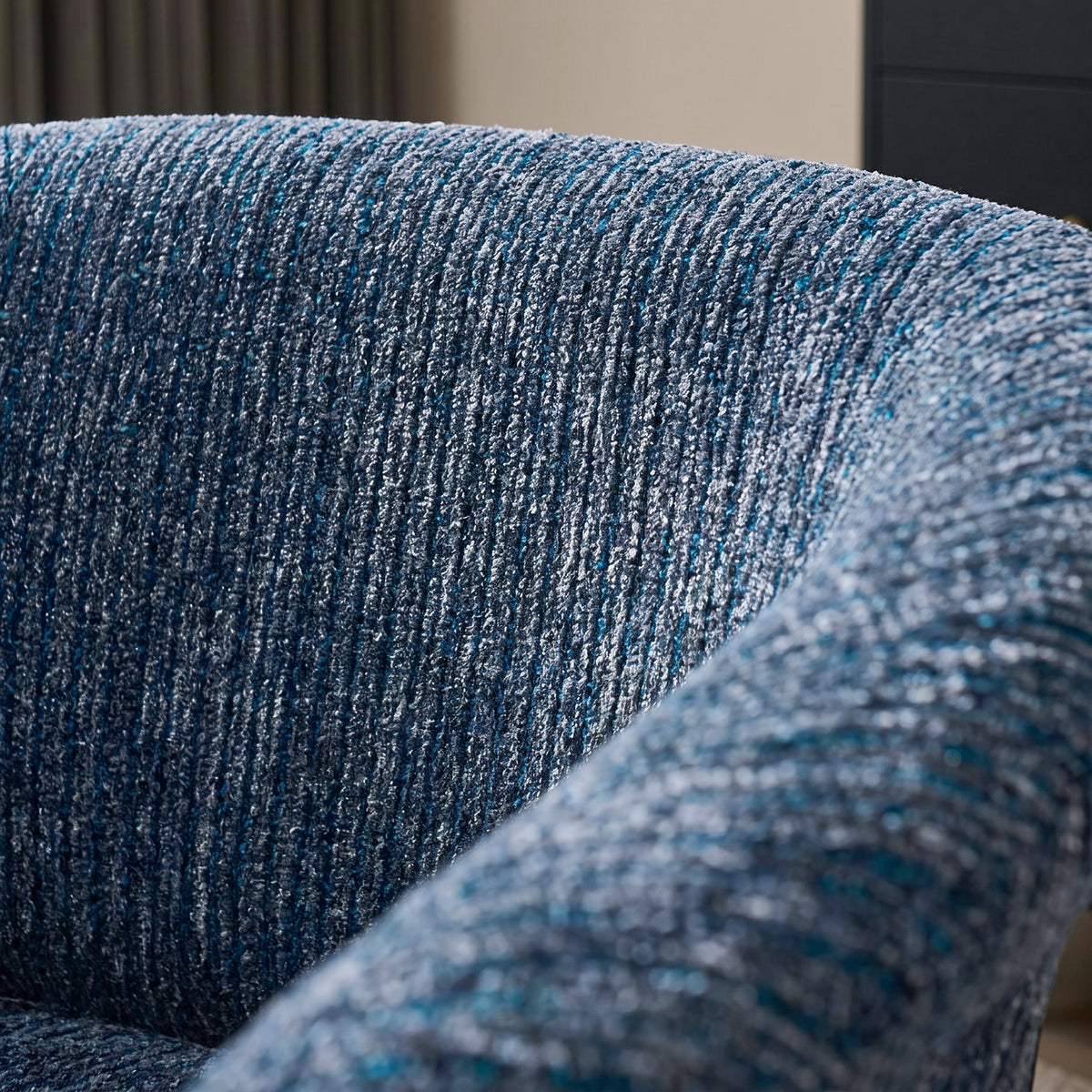Haven Curved Back Chenille Lounge Chair