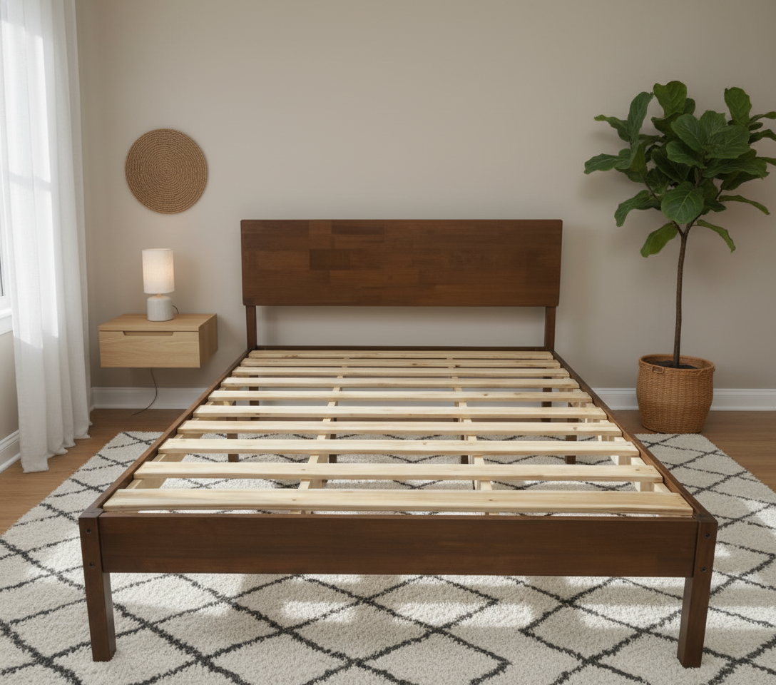 Lagom Natur Bed Frame, Walnut