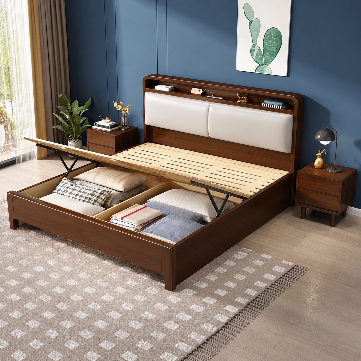 Lagom Rowan Storage Bed, Walnut