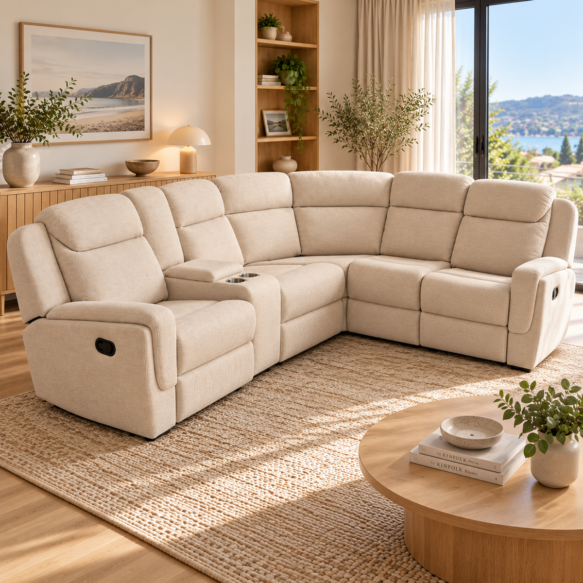ALASKA HARBOUR Reclining Corner Sectional - Beige