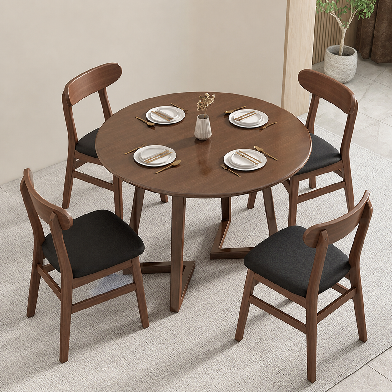 Lagom TimberCircle Dining Table, Walnut