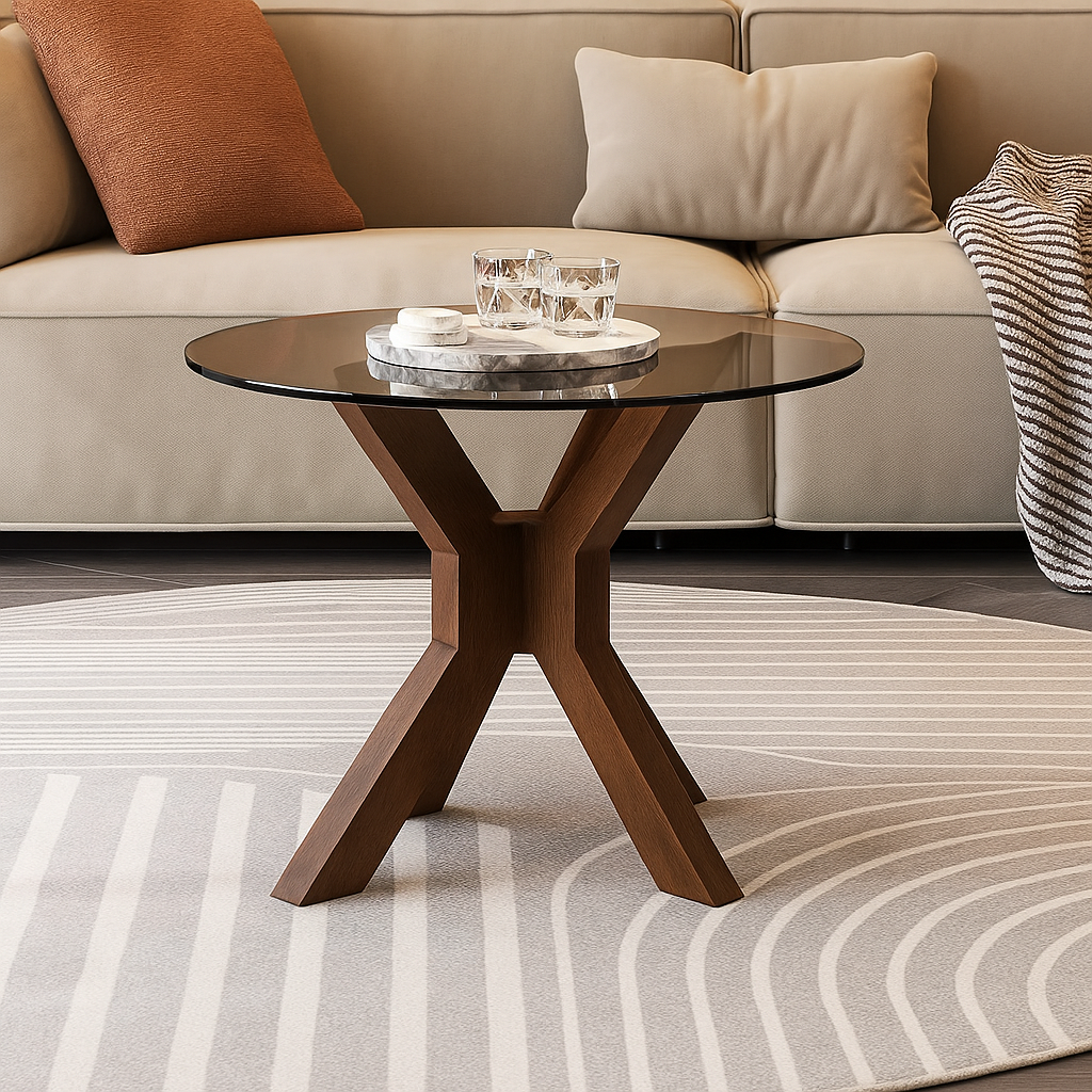 Xylon Coffee Table, Walnut - 50*50*41cm image