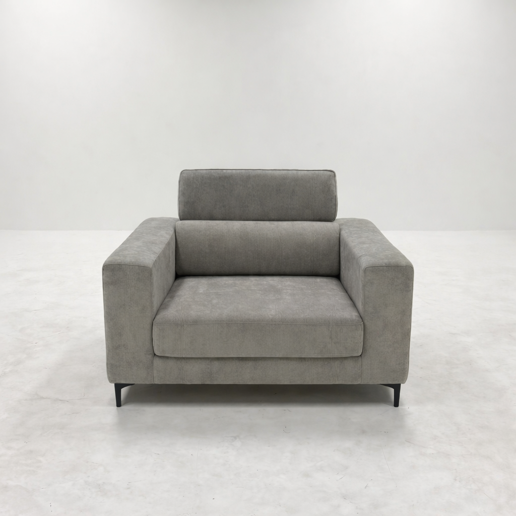 Oslo Modern Fabric Sofa, Grey image 6
