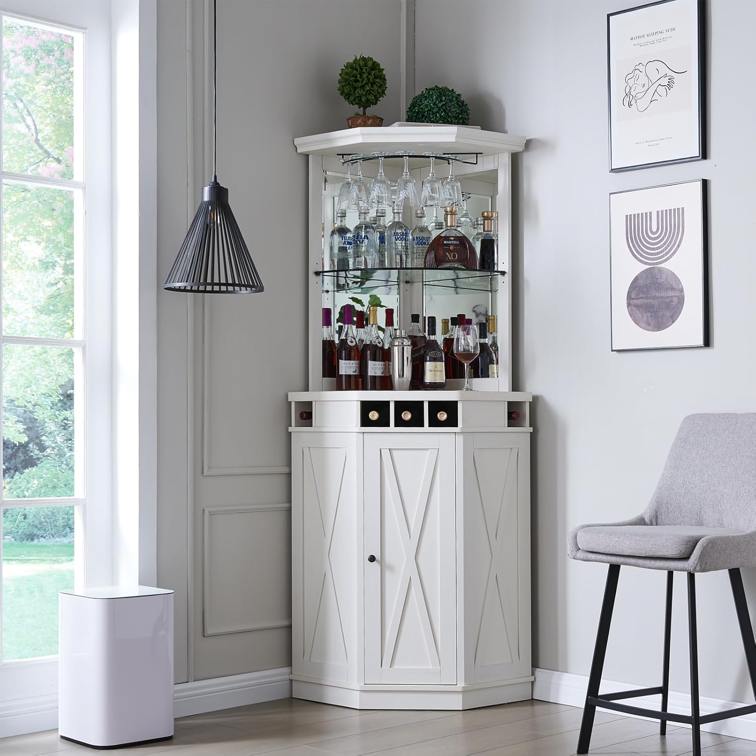 Hampton Cove Corner Bar Cabinet image 0