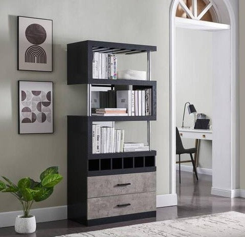 Home Contemporary Bar Cabinet Black image 2