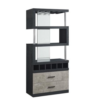 Home Contemporary Bar Cabinet Black image 3