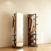 Lagom Rotate Mirror Coat Stand, Walnut