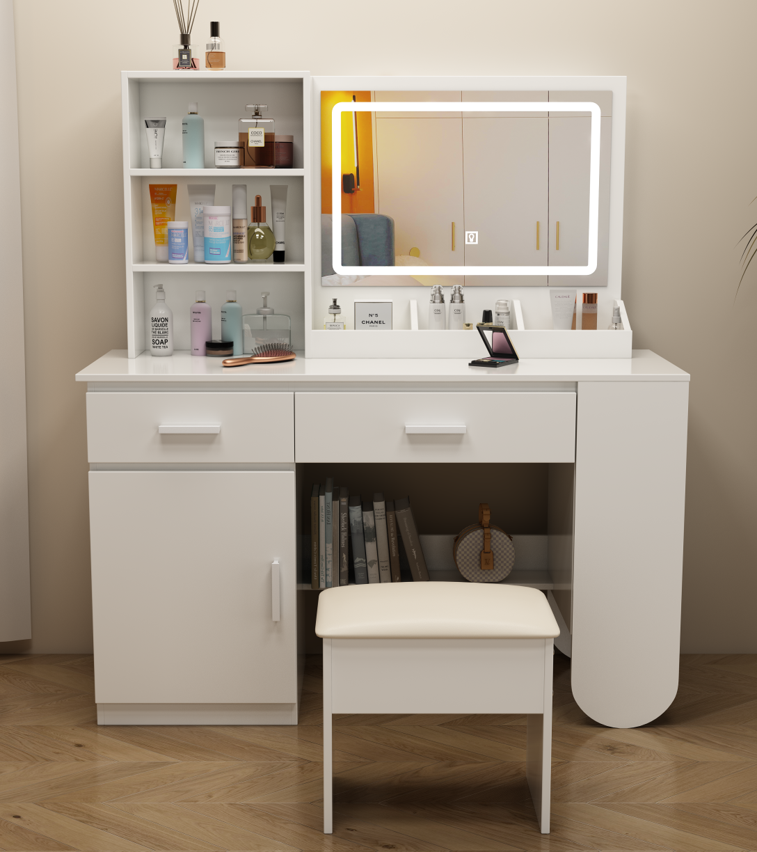 HomeGlow Storage Vanity Set