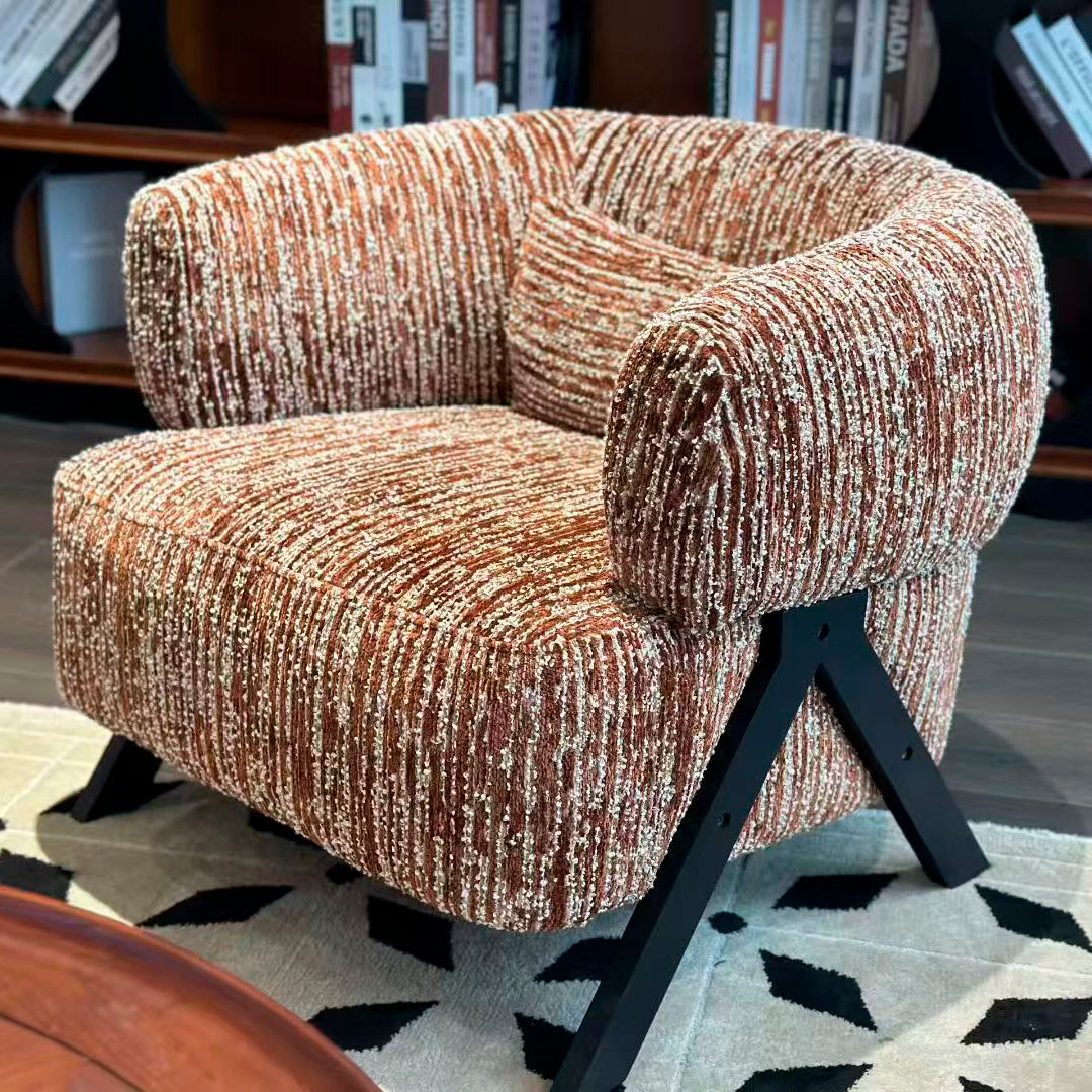 Marlow Curved Chenille Lounge Chair