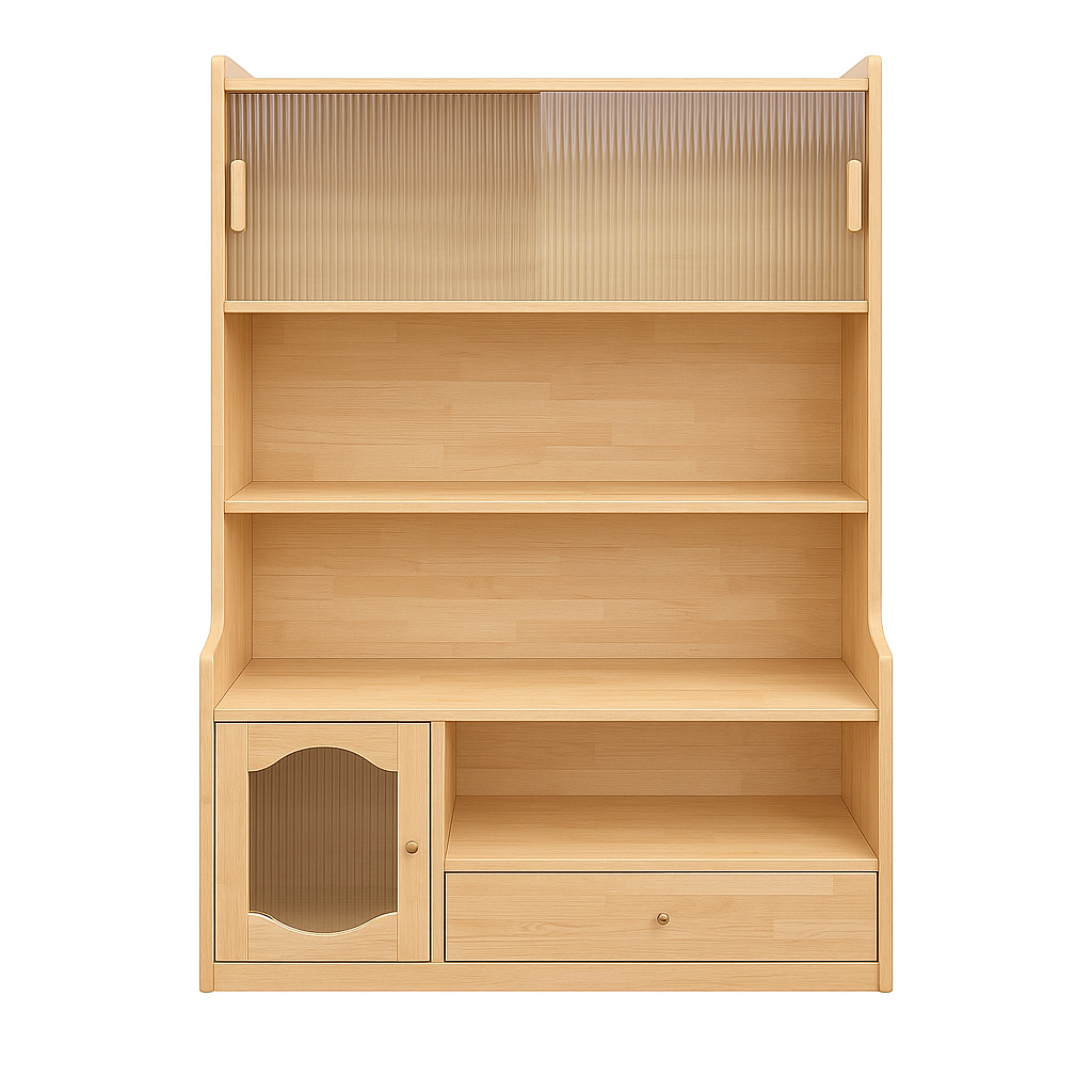 Lagom Meridian Bookshelf, Wood - 120* 40*180cm image