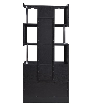 Home Contemporary Bar Cabinet Black image 5