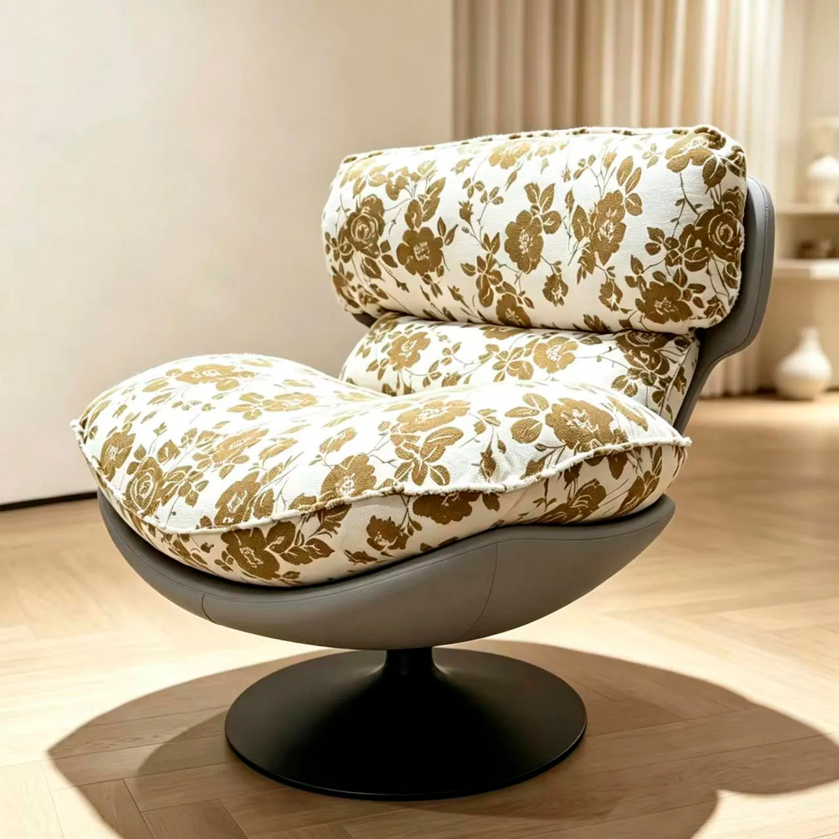Orson Patterned Jacquard Swivel Lounge Chair