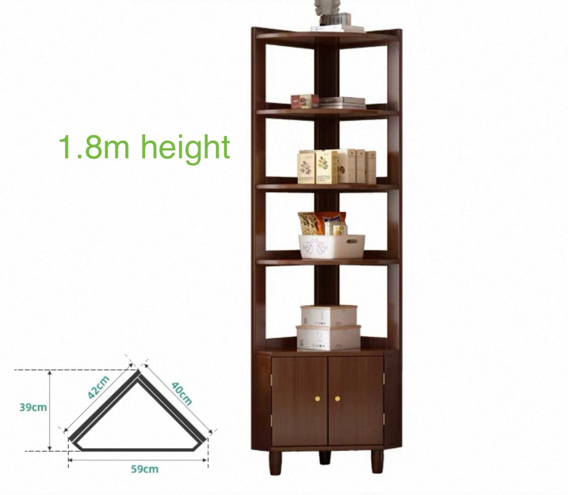 Lagom Vale Corner Shelf, Walnut image 1