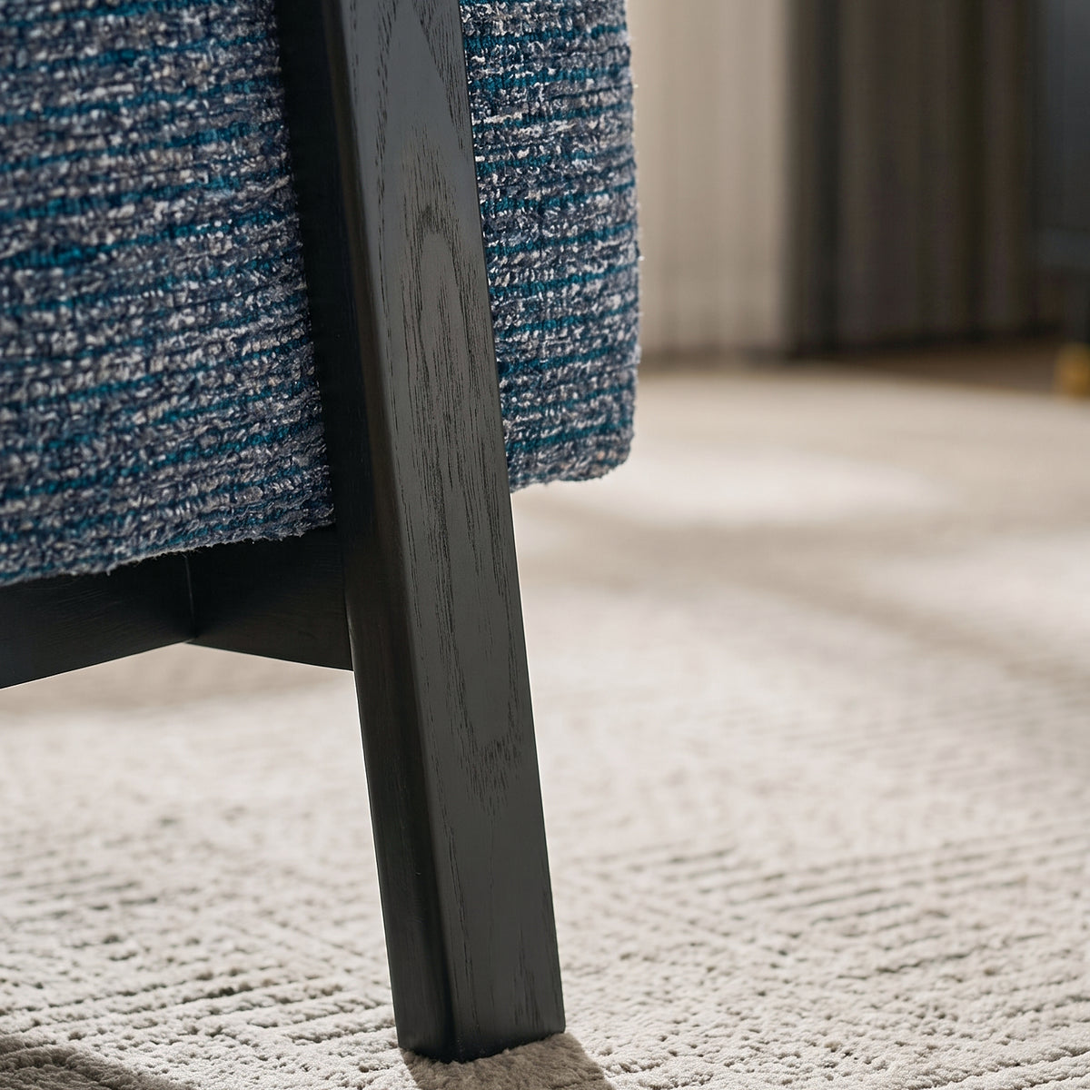 Haven Curved Back Chenille Lounge Chair