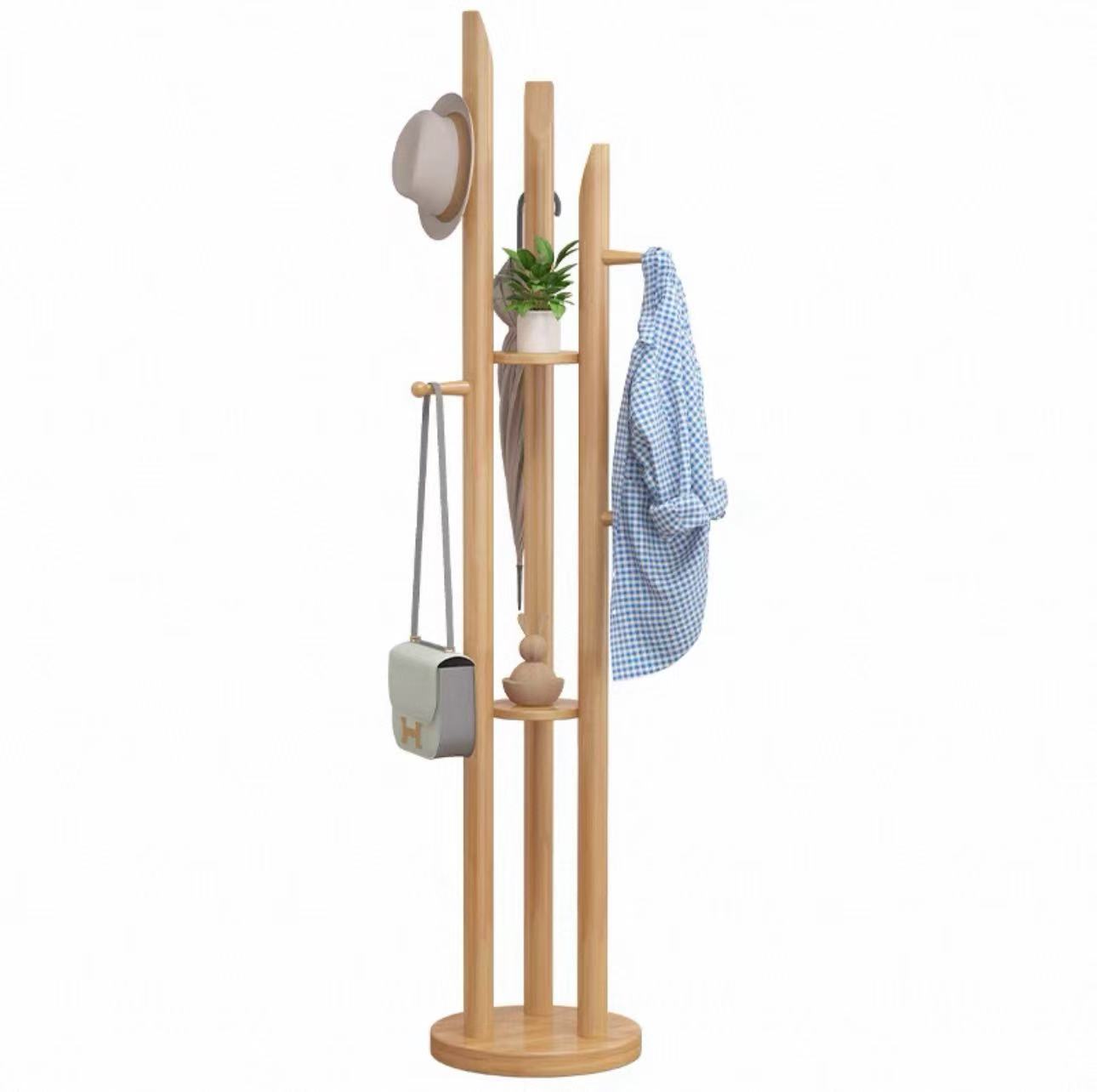 Lagom Halo Solid Wood Coat Stand, Wood image 1