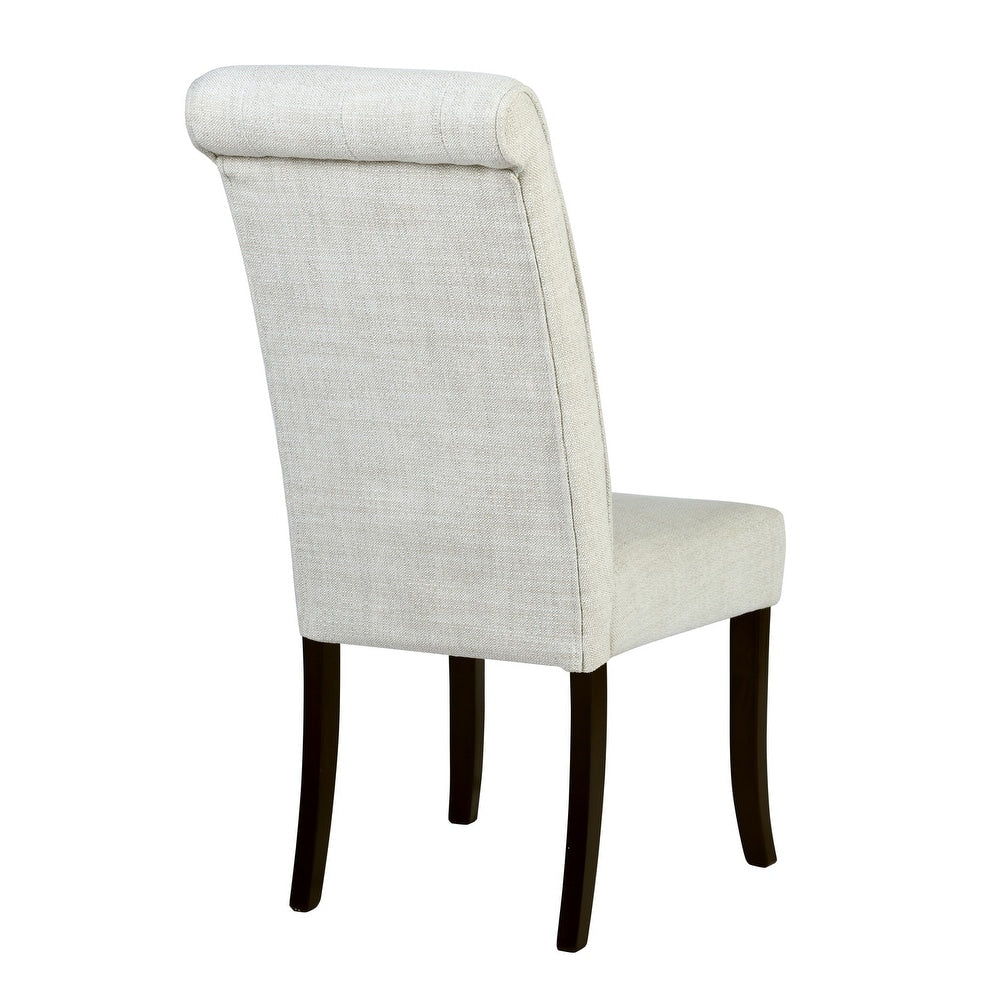 Cambridge Fabric Upholstered Solid Wood Dining Chair – Set of 2 image 5