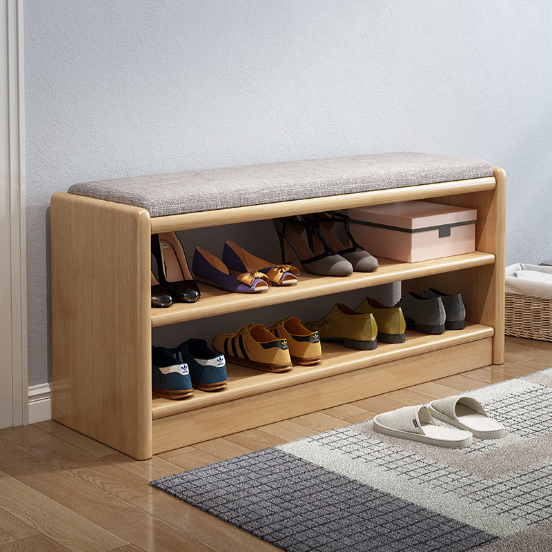 Lagom Shoe Storage Bench, Wood image 0