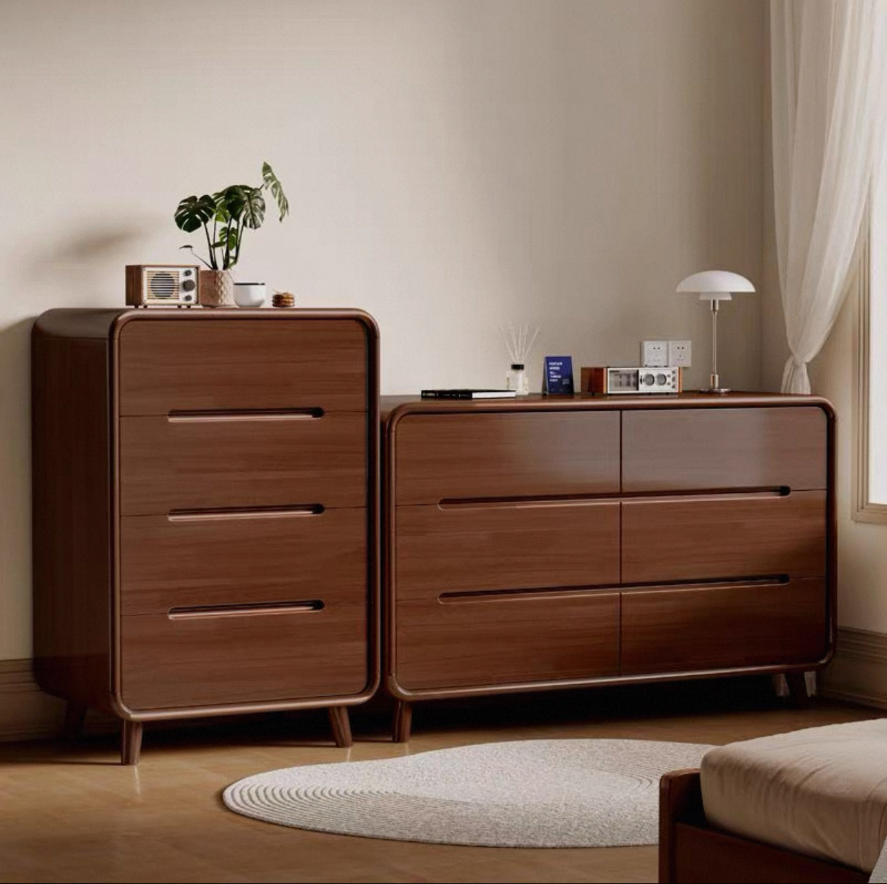 Lagom Nova 6-Drawer Dresser, Walnut image 0