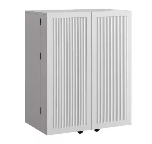 White Folding Wine Cabinet image 2