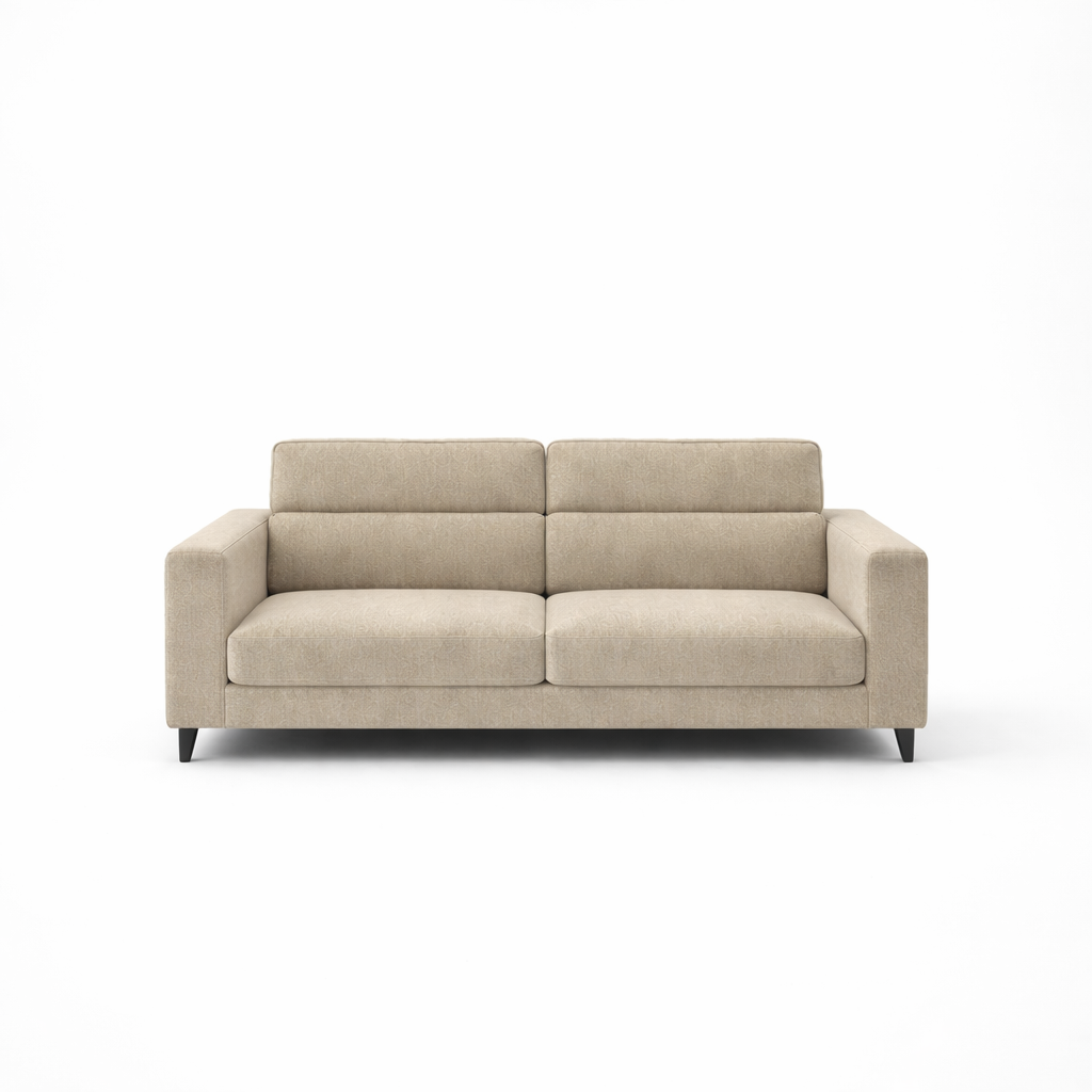 Oslo Modern Fabric Sofa, Dark Beige image 2