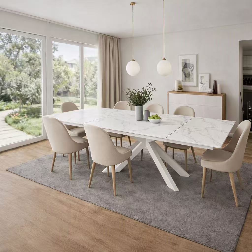 WideSpan Extendable Glass Table