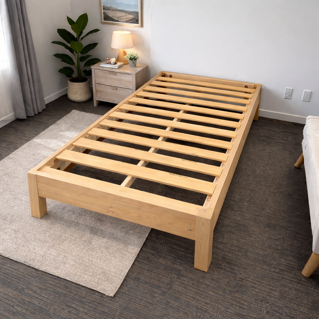 Lagom Tranquil Bed Base, Wood image 1