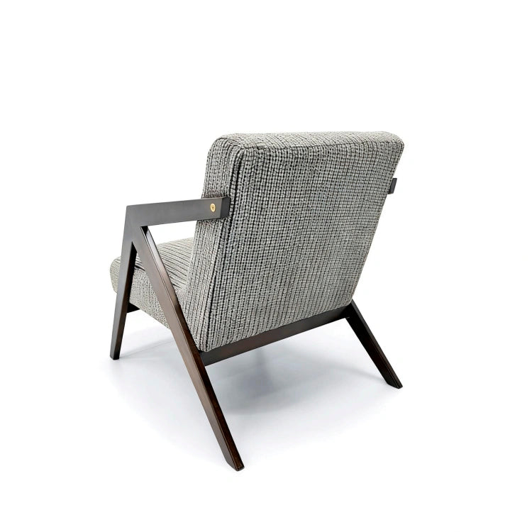 Rowan Upholstered Lounge Chair with Ash Wood Arms