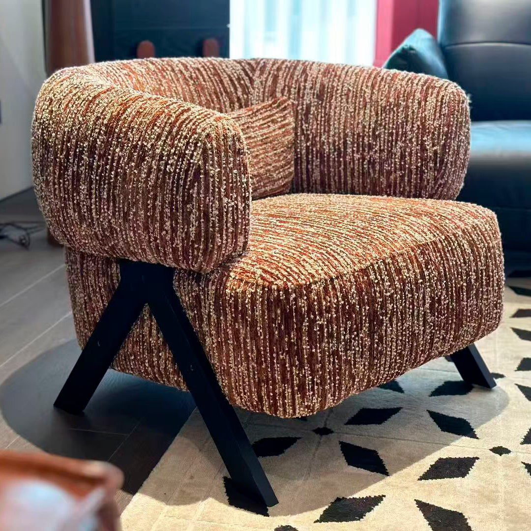 Marlow Curved Chenille Lounge Chair