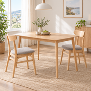 Lagom Soft Curve 1.2m Dining Table with Classic Curve Chairs, Wood
