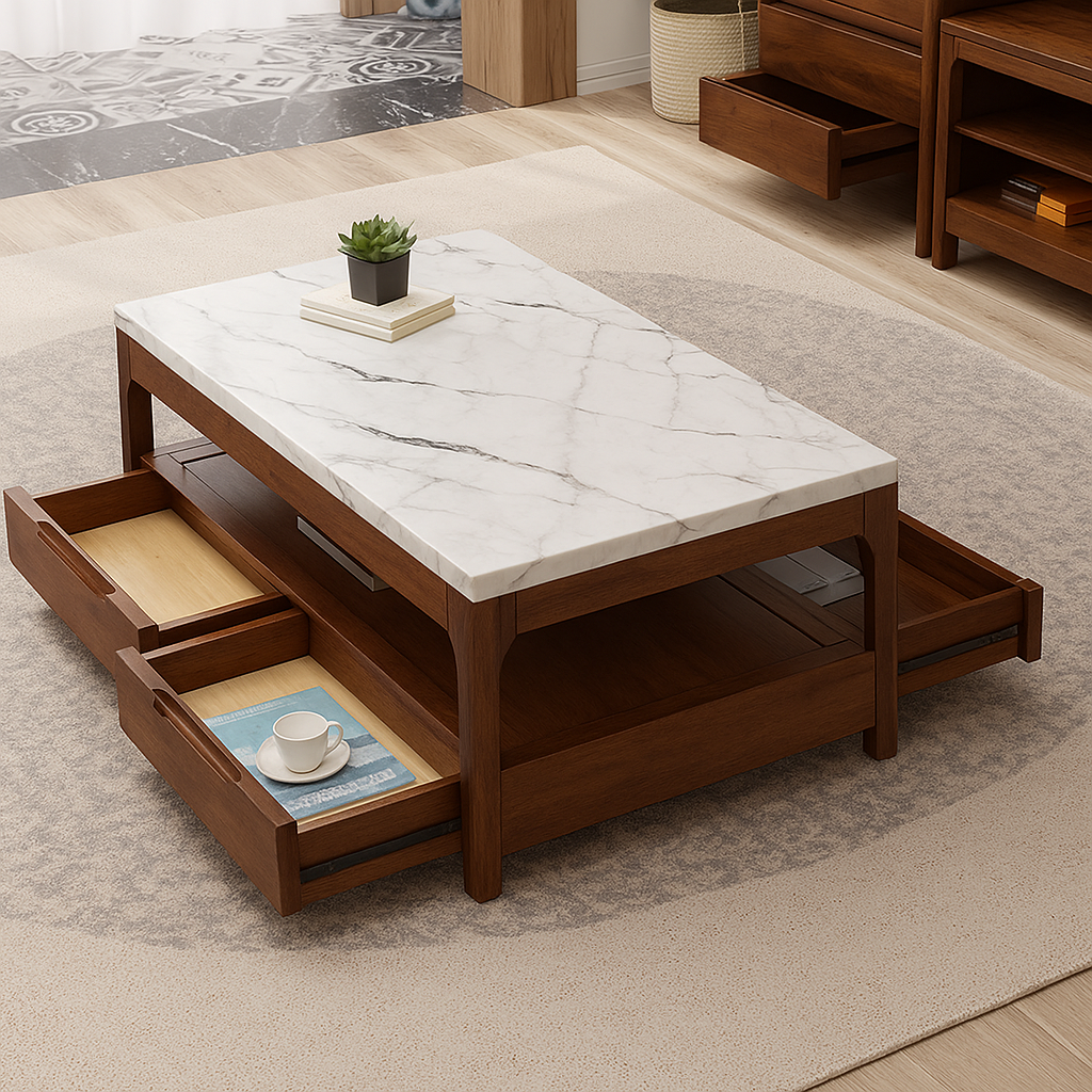 Lagom Alba Coffee Table, 120cm, Walnut image 1