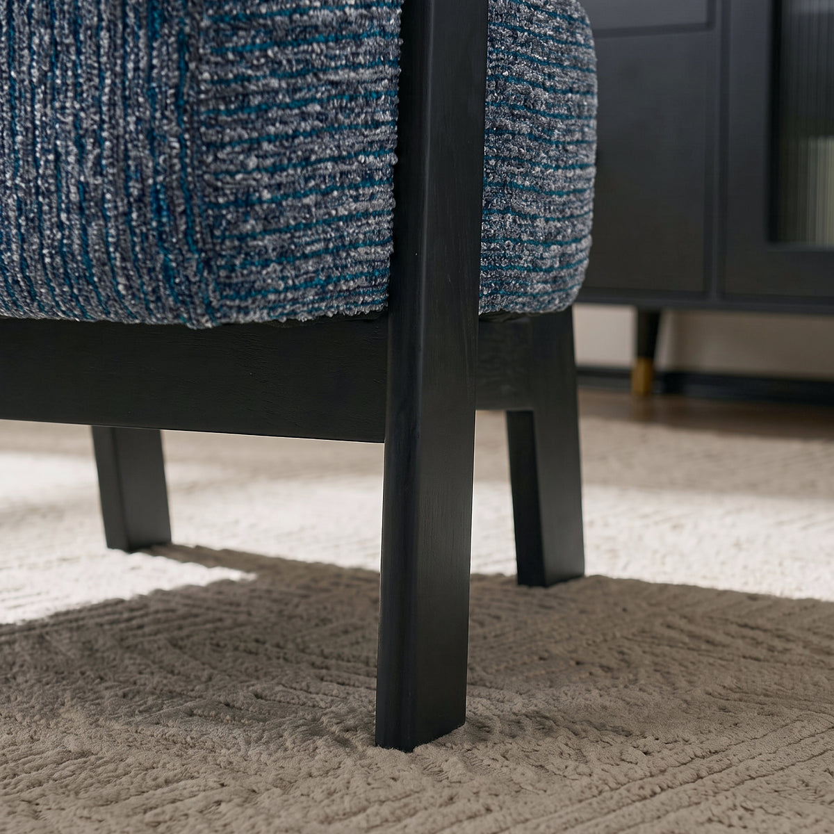 Haven Curved Back Chenille Lounge Chair