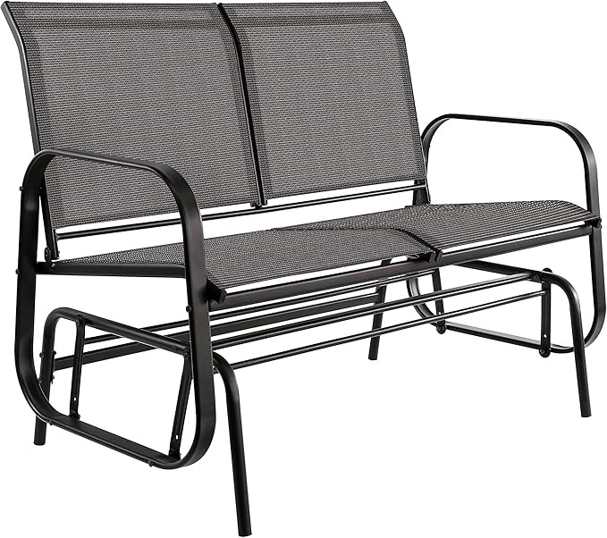 Outdoor 2-Person Patio Sling Glider Chair image 1