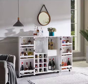 White Folding Wine Cabinet image 0