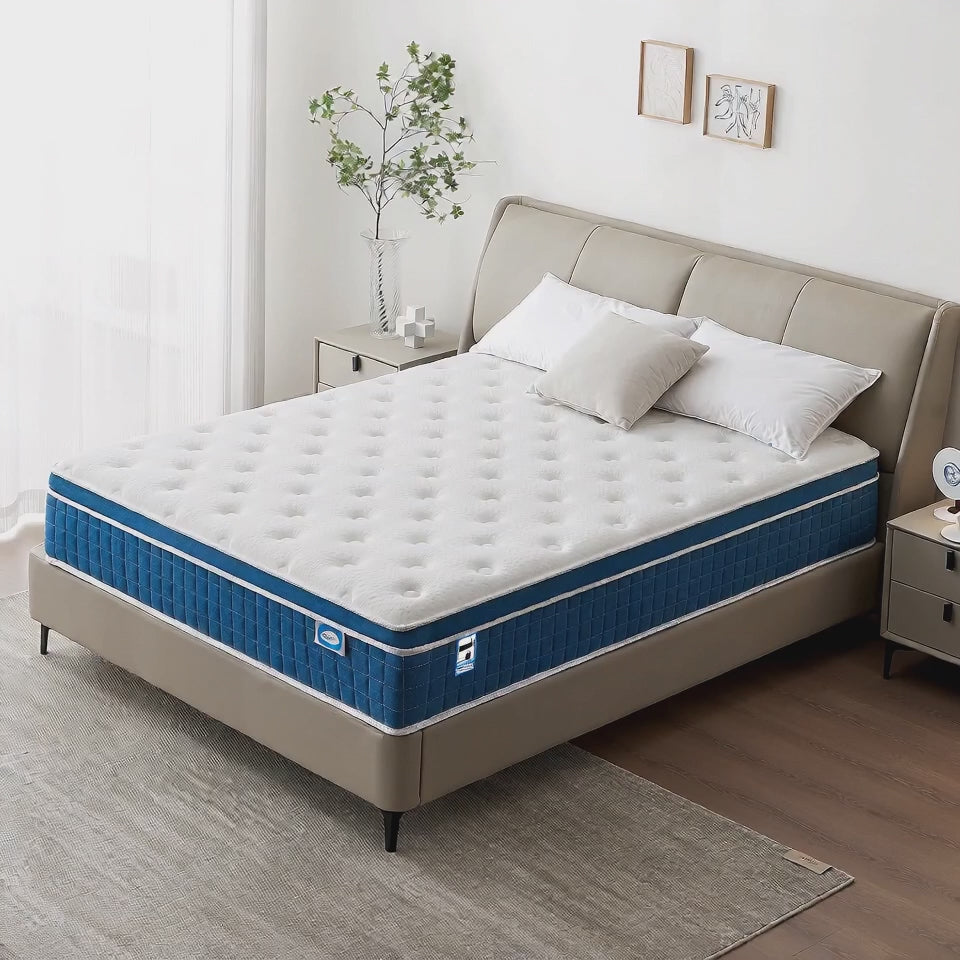 Load video: SEZMOONSI Orthopaedic Comfort FIRM Mattress