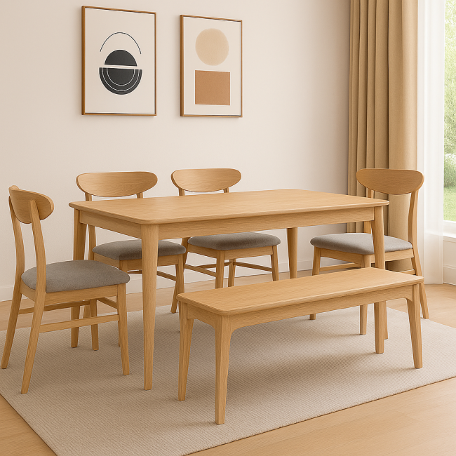 Lagom Dining Table Soft Curve, Wood - Image 4