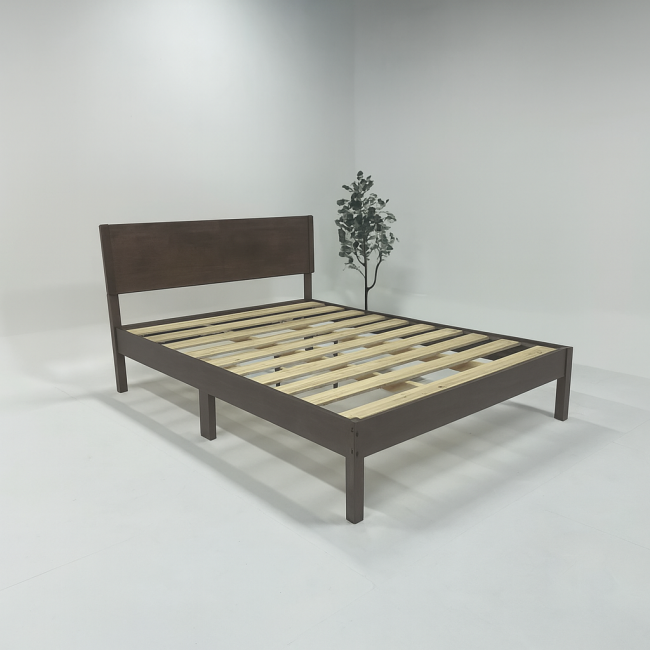 Lagom Natur Bed Frame, Walnut - Image 2