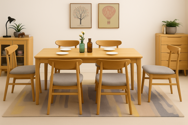 Lagom Dining Table Elm Edge, Wood - Image 3