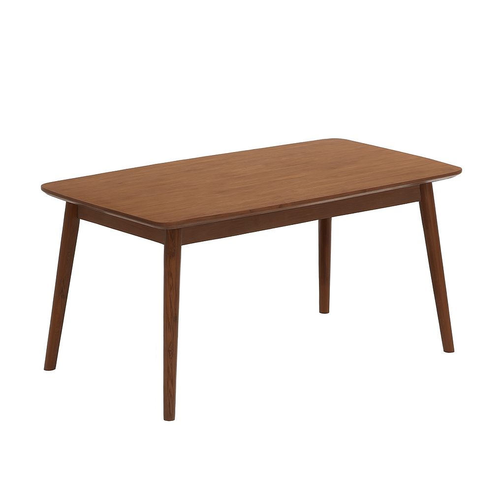 Lagom Dining Table Soft Curve, Walnut