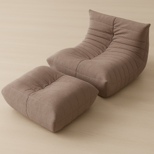 Sienna Cloud Single Sofa with a Footrest
